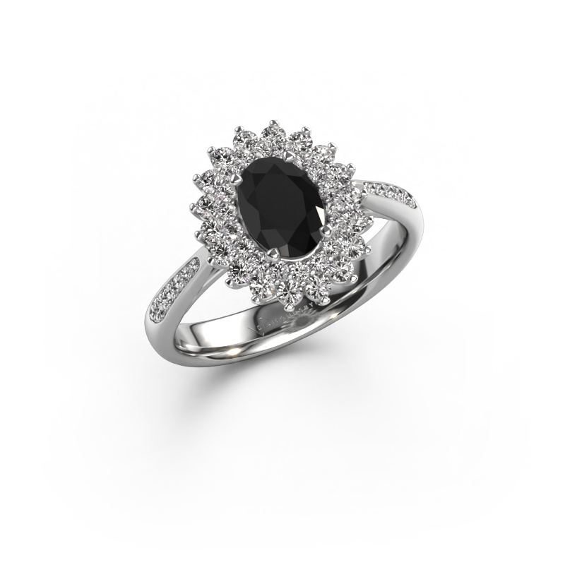 Image de Bague de fiançailles Alina 2 585 or blanc Diamant noir 1.576 crt