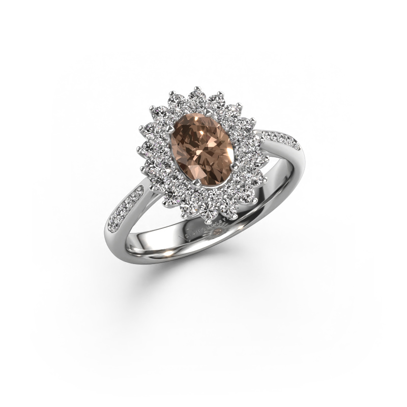 Image of Engagement ring Alina 2 585 white gold Brown diamond 1.226 crt