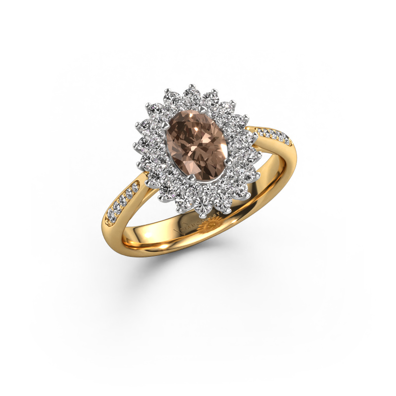 Bild von Verlobungsring Alina 2 585 Gold Braun Diamant 1.226 crt