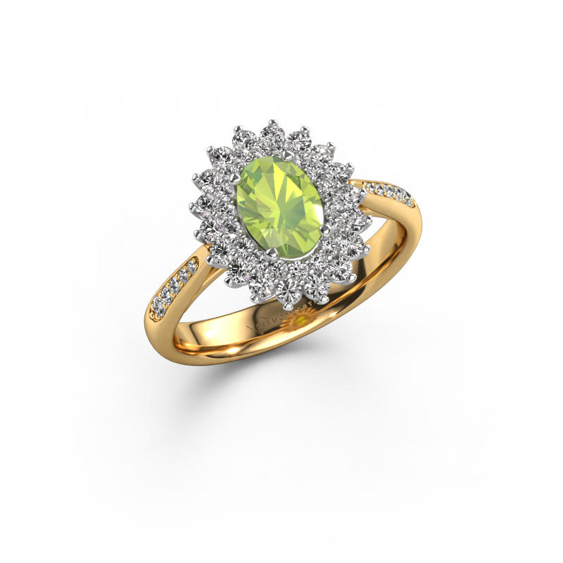 Image of Engagement ring Alina 2 585 gold Peridot 7x5 mm