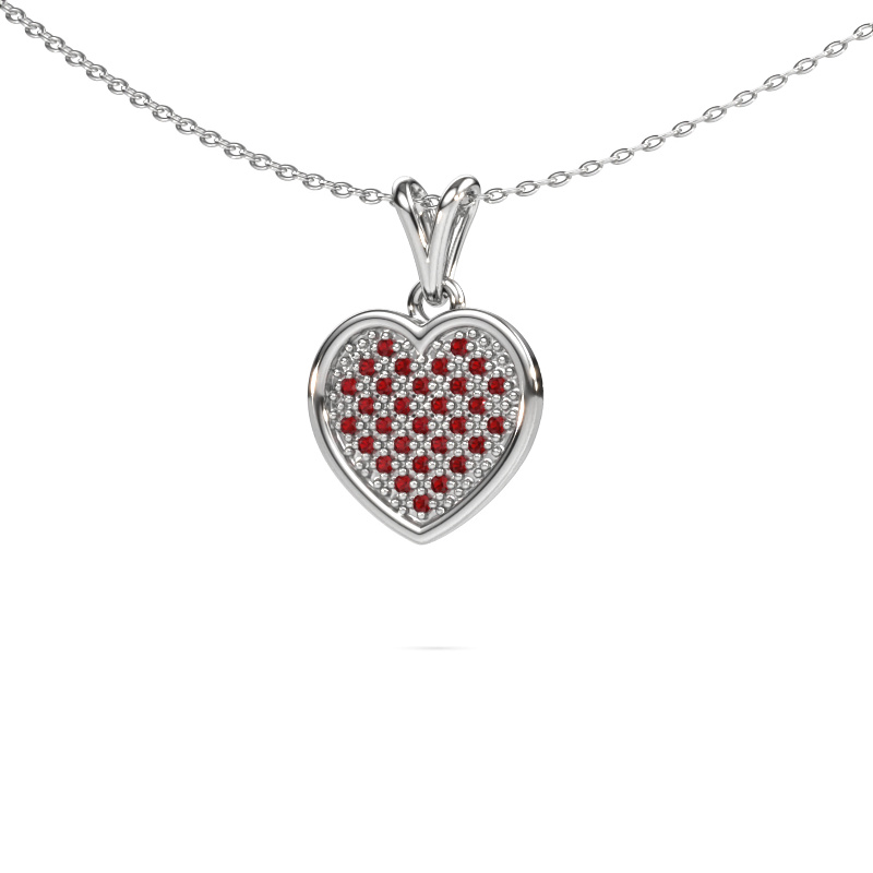 Image of Pendant Aline 585 white gold Ruby 1 mm