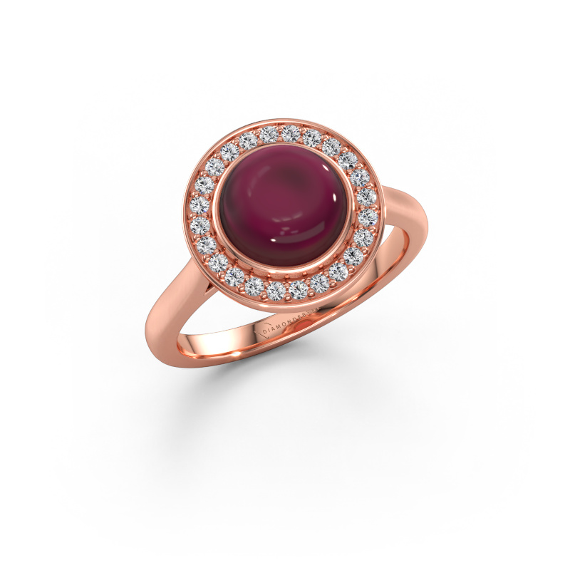 Immagine di Anello Alisa 585 oro rosa Granato 8 mm