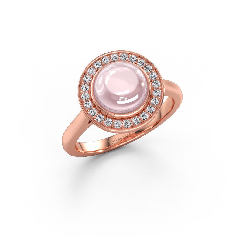 Immagine di Anello Alisa 585 oro rosa Morganite champagne 8 mm