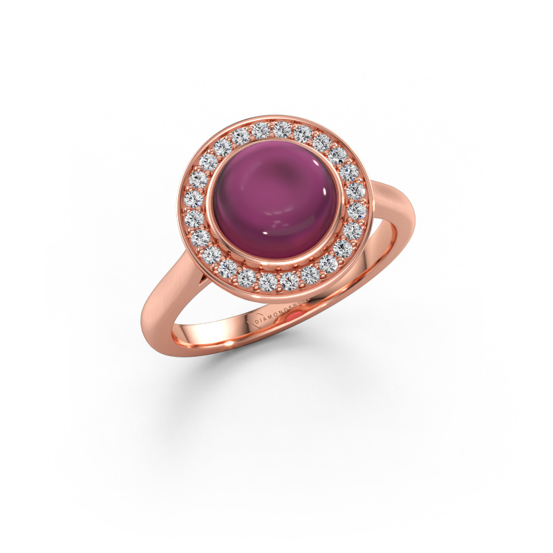 Immagine di Anello Alisa 585 oro rosa Rodolite 8 mm
