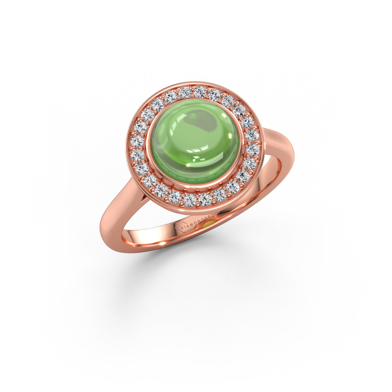 Bild av Ring Alisa 585 roséguld Grön turmalin 8 mm