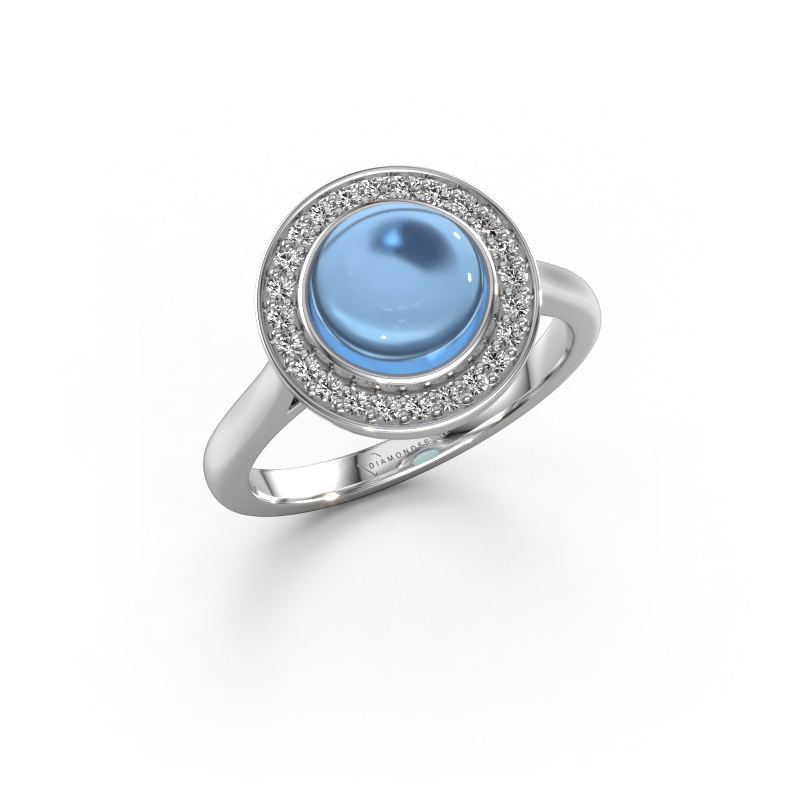 Bild von Ring Alisa 950 Platin Blau Topas 8 mm