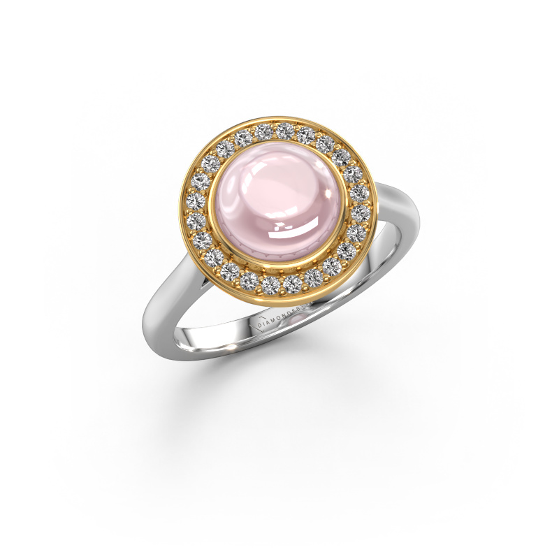 Bild von Ring Alisa 585 Weißgold Morganit Champagner 8 mm