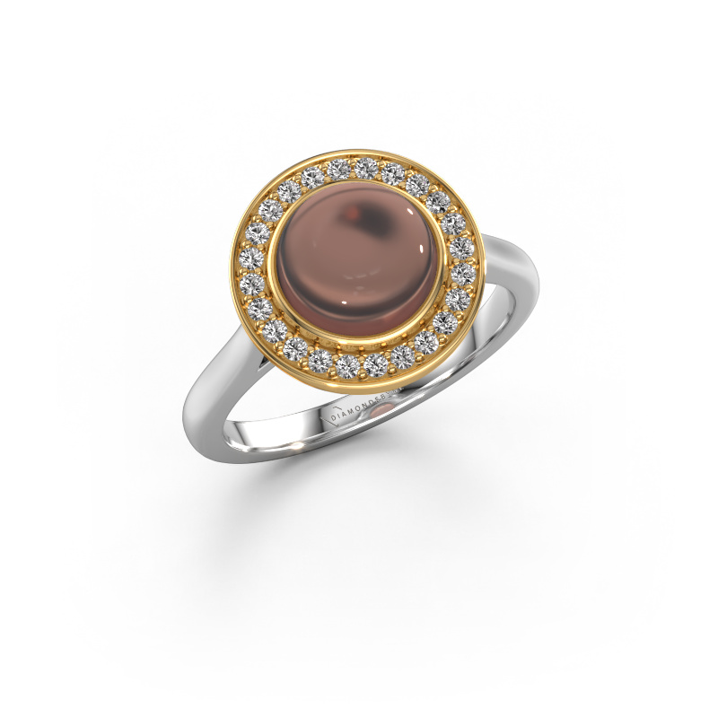 Bild von Ring Alisa 585 Weißgold Rauchquarz 8 mm