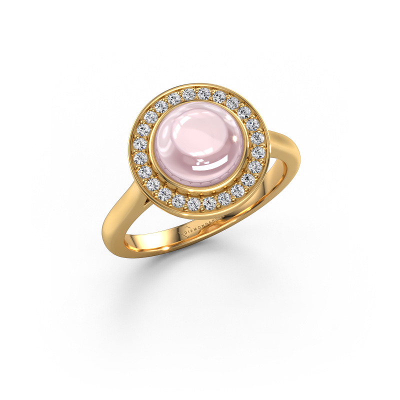 Image of Ring Alisa 585 gold Morganite champagne 8 mm