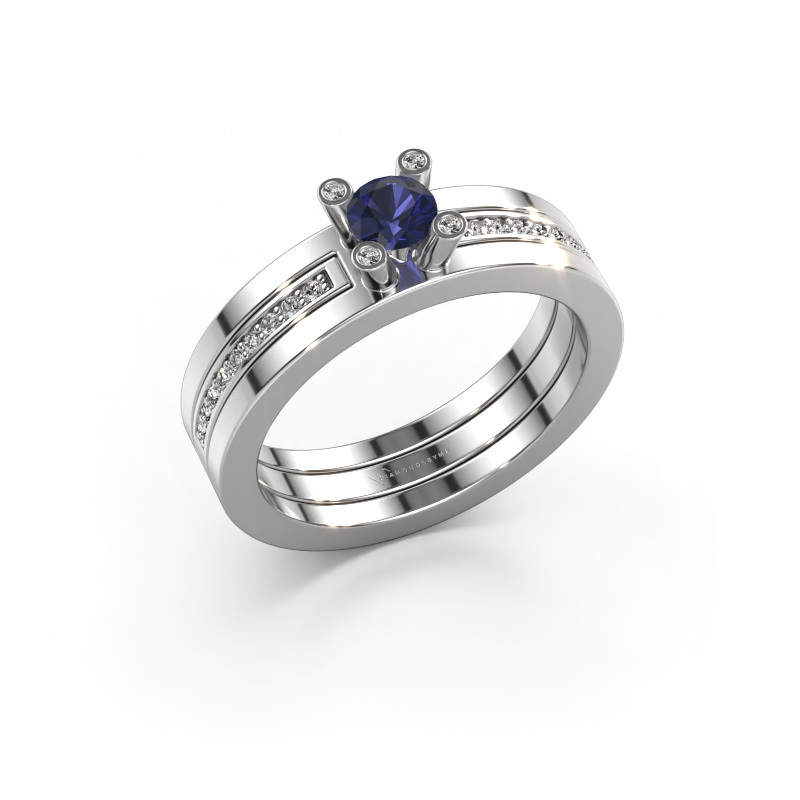 Image of Engagement ring Alisha 950 platinum Sapphire 4 mm