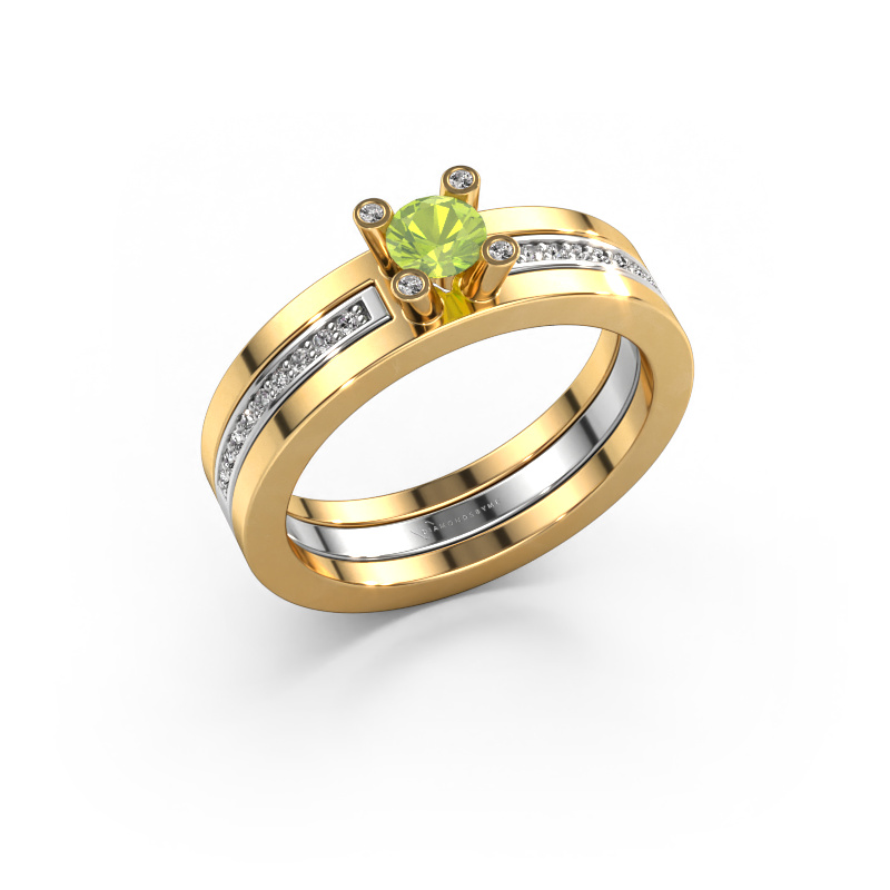 Bild von Verlobungsring Alisha 585 Gold Peridot 4 mm