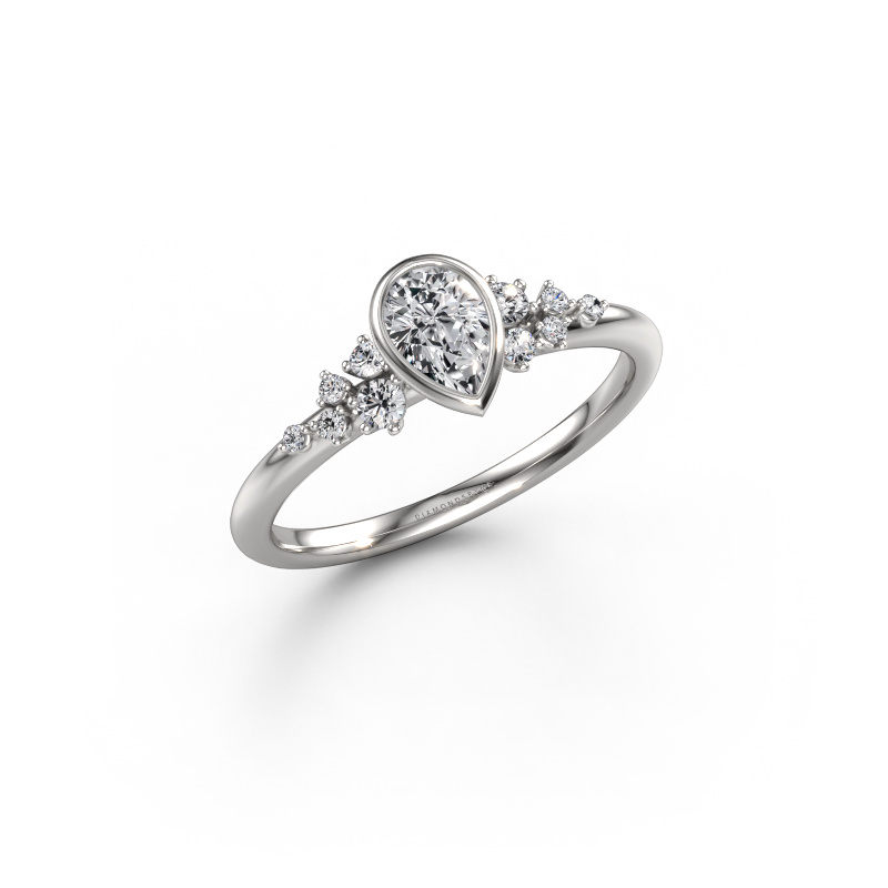 Afbeelding van Verlovingsring Aliyah PER 585 witgoud Diamant 0.583 crt