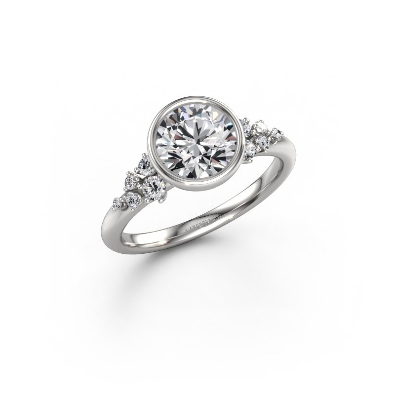 Image of Engagement ring Aliyah RND 950 platinum Diamond 1.703 crt