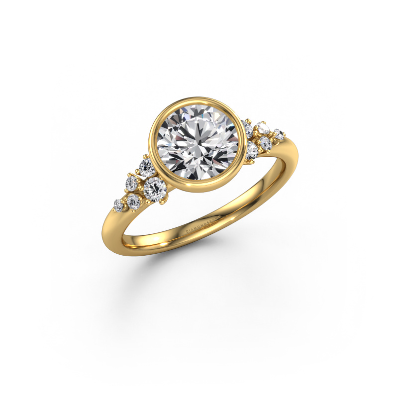 Afbeelding van Verlovingsring Aliyah RND 585 Goud Lab-grown diamant 1.703 crt