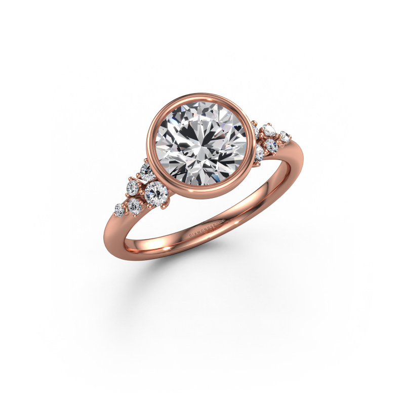 Image of Engagement ring Aliyah RND 585 rose gold Diamond 2.203 crt