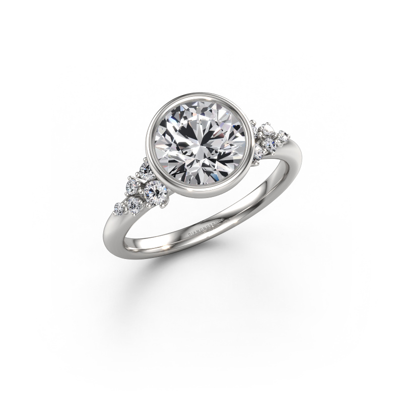 Afbeelding van Verlovingsring Aliyah RND 950 platina Lab-grown diamant 2.203 crt