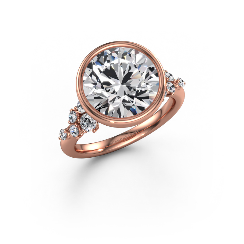 Image of Engagement ring Aliyah RND 585 rose gold Lab-grown diamond 5.39 crt