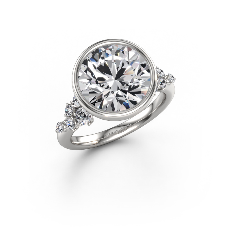 Image of Engagement ring Aliyah RND 950 platinum Lab-grown diamond 5.39 crt