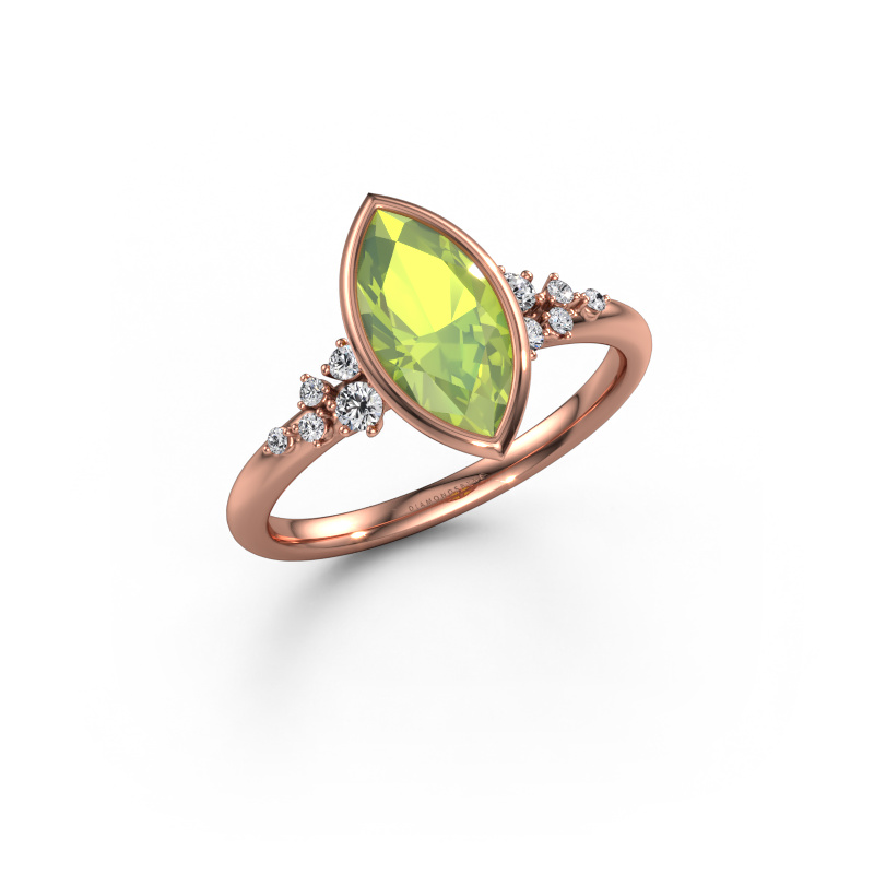 Bild von Verlobungsring Aliyah MRQ 585 Roségold Peridot 11x5.5 mm