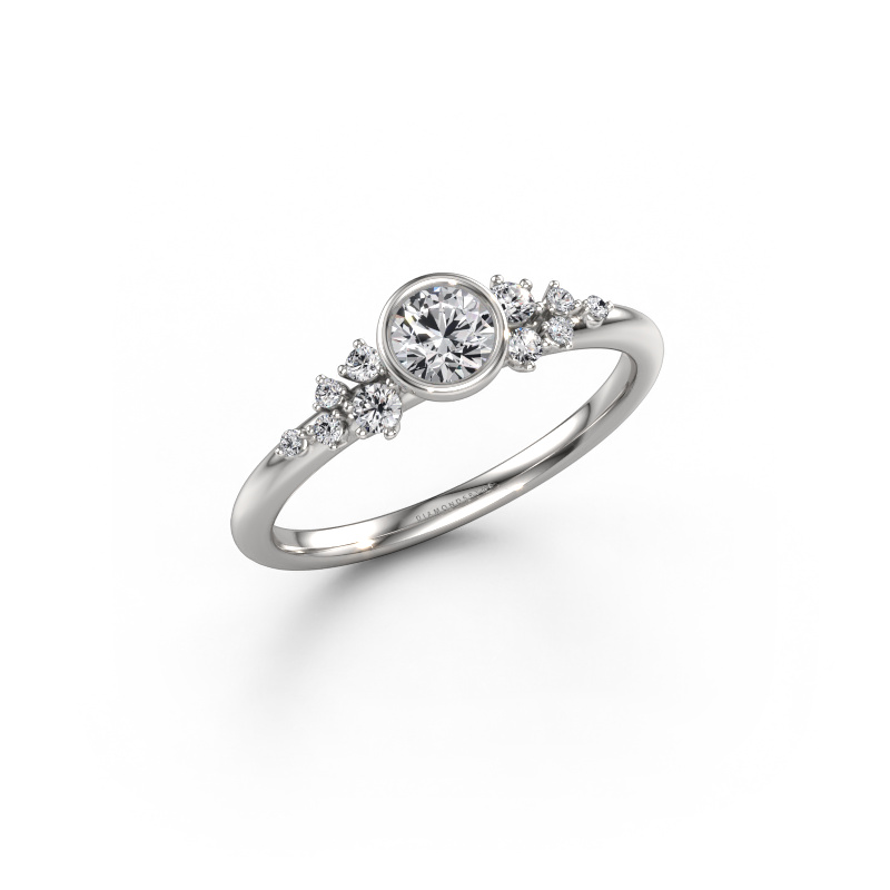 Afbeelding van Verlovingsring Aliyah RND 585 witgoud Lab-grown diamant 0.433 crt