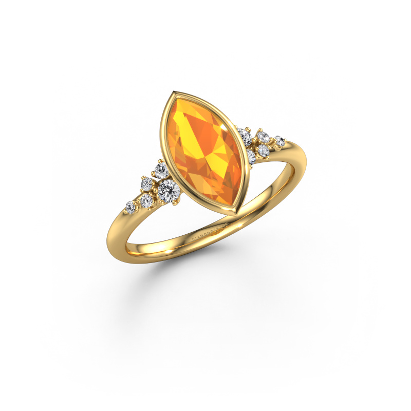 Image de Bague de fiançailles Aliyah MRQ 585 or jaune Citrine 11x5.5 mm