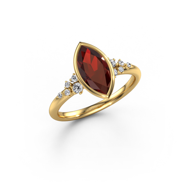 Image of Engagement ring Aliyah MRQ 585 gold Garnet 11x5.5 mm