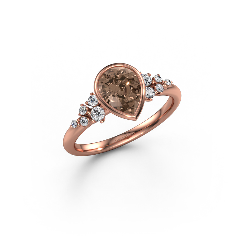 Image of Engagement ring Aliyah PER 585 rose gold Brown diamond 1.203 crt