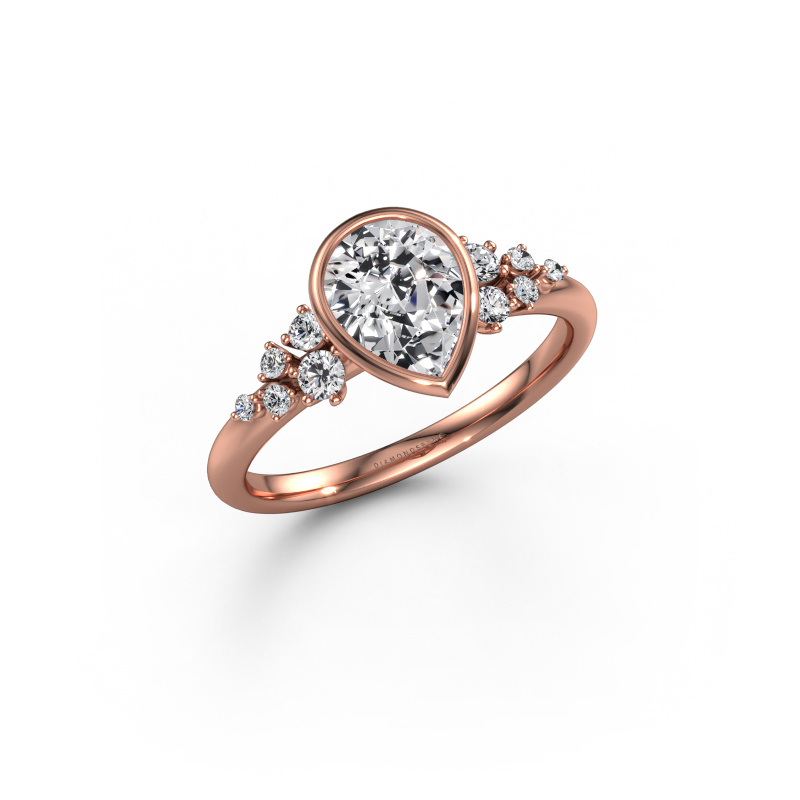 Image of Engagement ring Aliyah PER 585 rose gold Diamond 1.203 crt