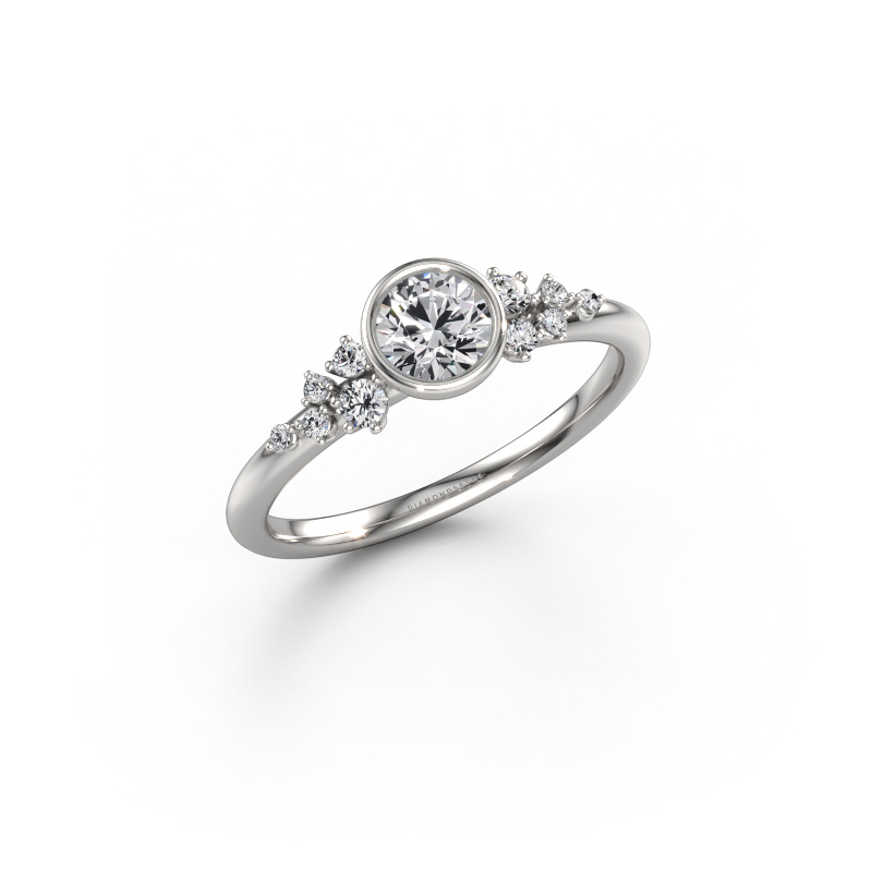 Afbeelding van Verlovingsring Aliyah RND 585 witgoud Diamant 0.533 crt