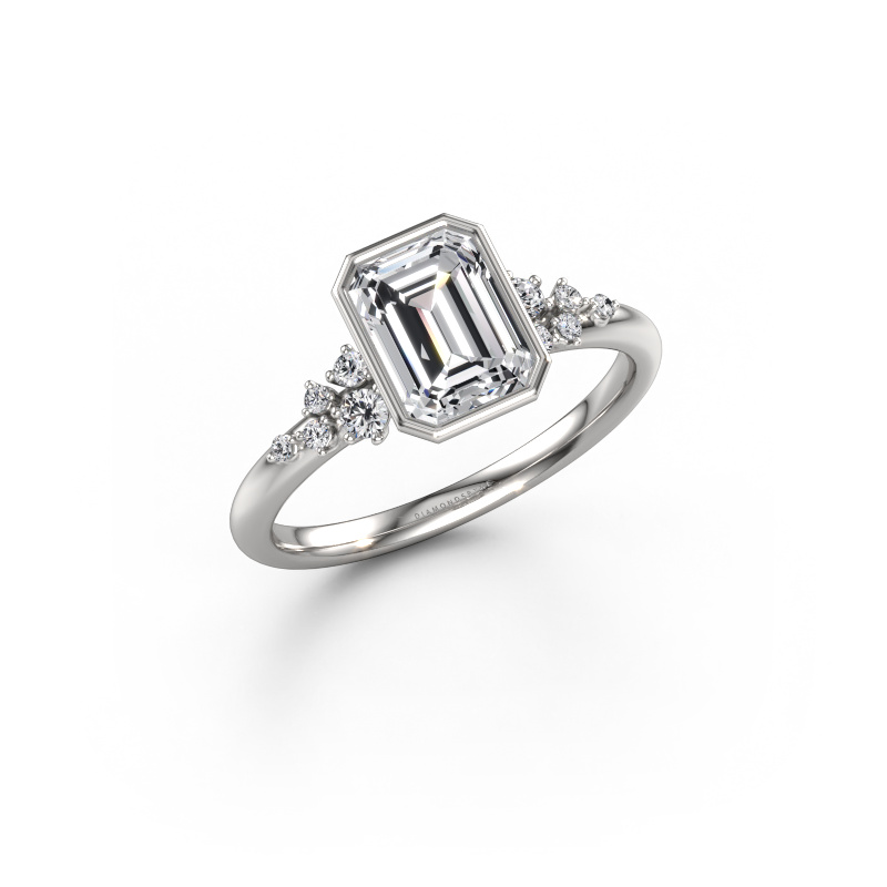 Afbeelding van Verlovingsring Aliyah EME 950 Platina Diamant 1.633 crt