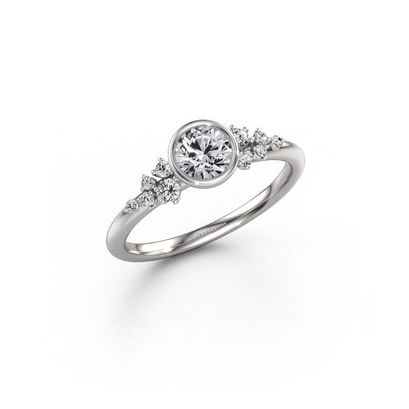 Afbeelding van Verlovingsring Aliyah RND 585 witgoud Lab-grown diamant 0.633 crt