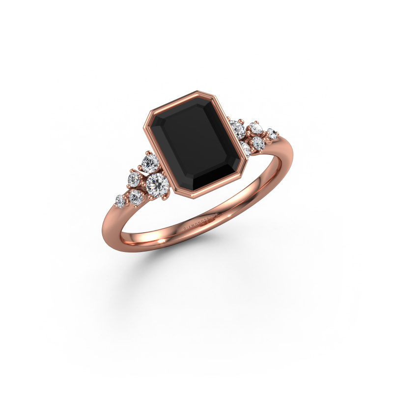 Image de Bague de fiançailles Aliyah EME 585 or rose Diamant noir 2.303 crt