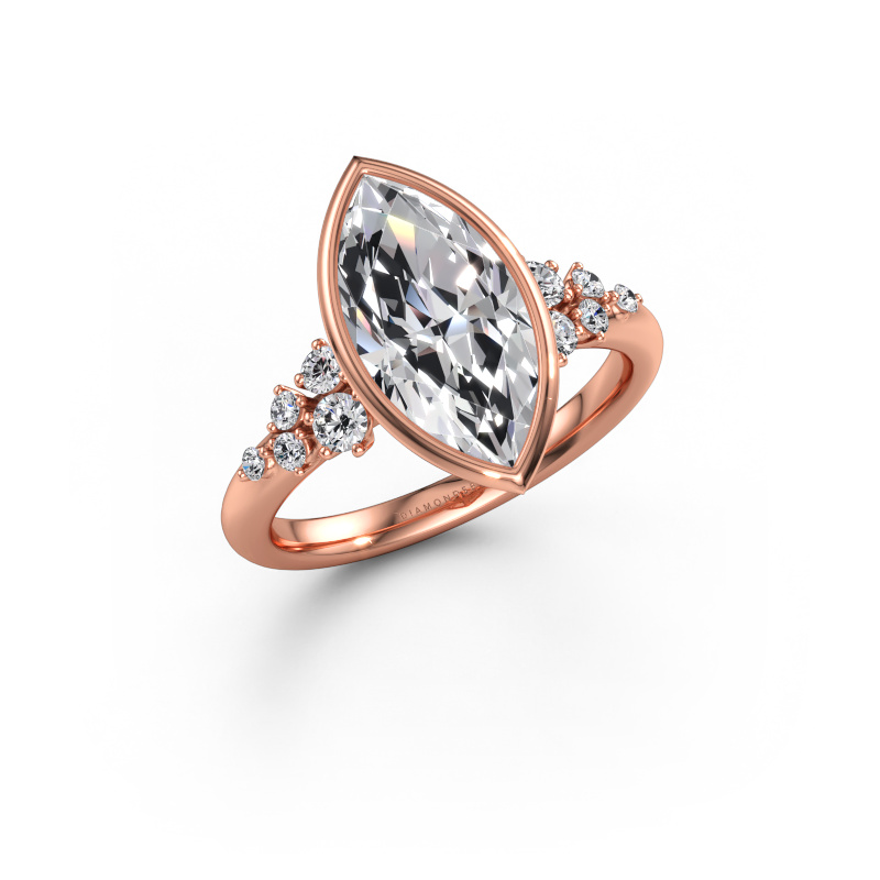 Immagine di Anello di fidanzamento Aliyah MRQ 585 oro rosa Diamante lab grown 2.742 crt