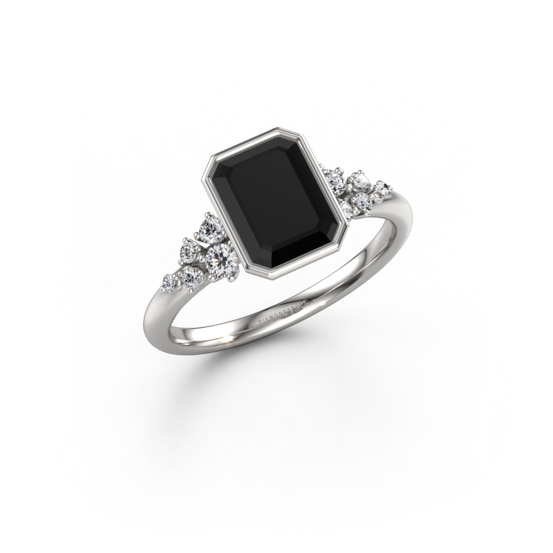 Image of Engagement ring Aliyah EME 950 platinum Black diamond 2.303 crt