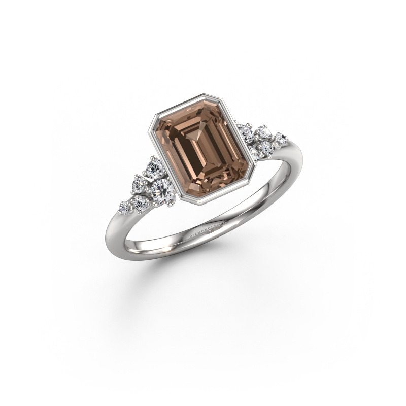 Image de Bague de fiançailles Aliyah EME 585 or blanc Diamant brun 1.953 crt