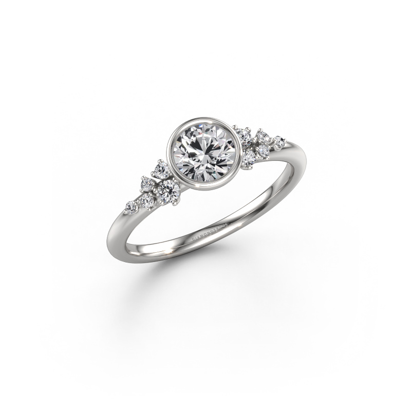Afbeelding van Verlovingsring Aliyah RND 585 witgoud Lab-grown diamant 0.733 crt