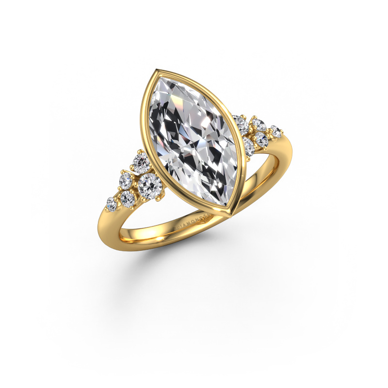 Image of Engagement ring Aliyah MRQ 585 gold Lab grown diamond 2.742 crt