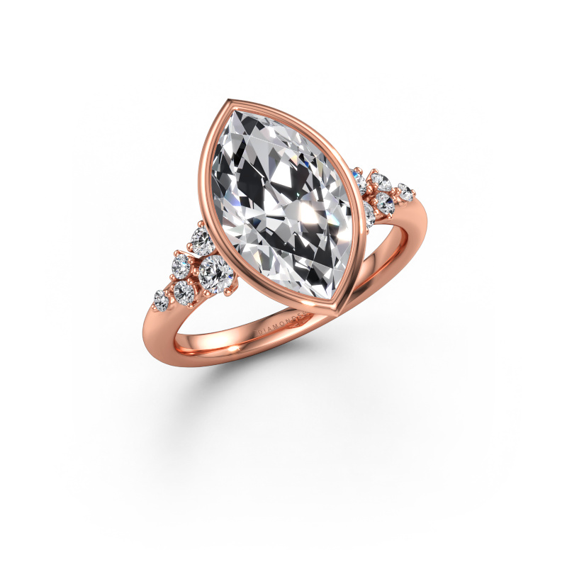 Immagine di Anello di fidanzamento Aliyah MRQ 585 oro rosa Diamante lab grown 3.266 crt