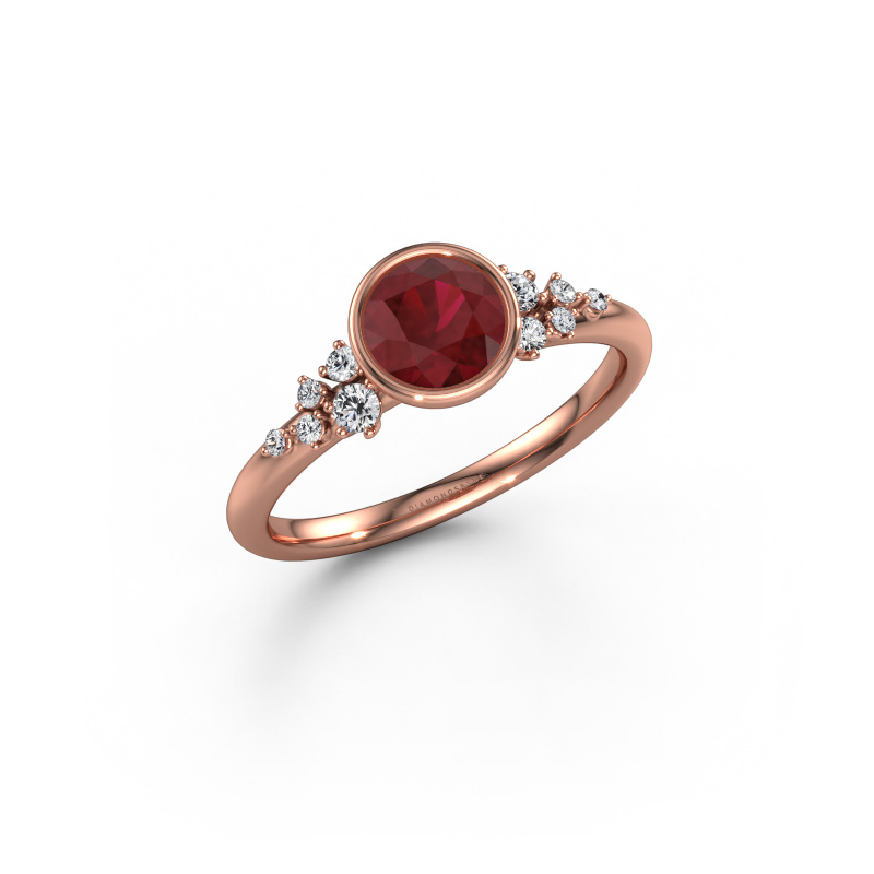Bild von Verlobungsring Aliyah RND 585 Roségold Rubin 5.7 mm