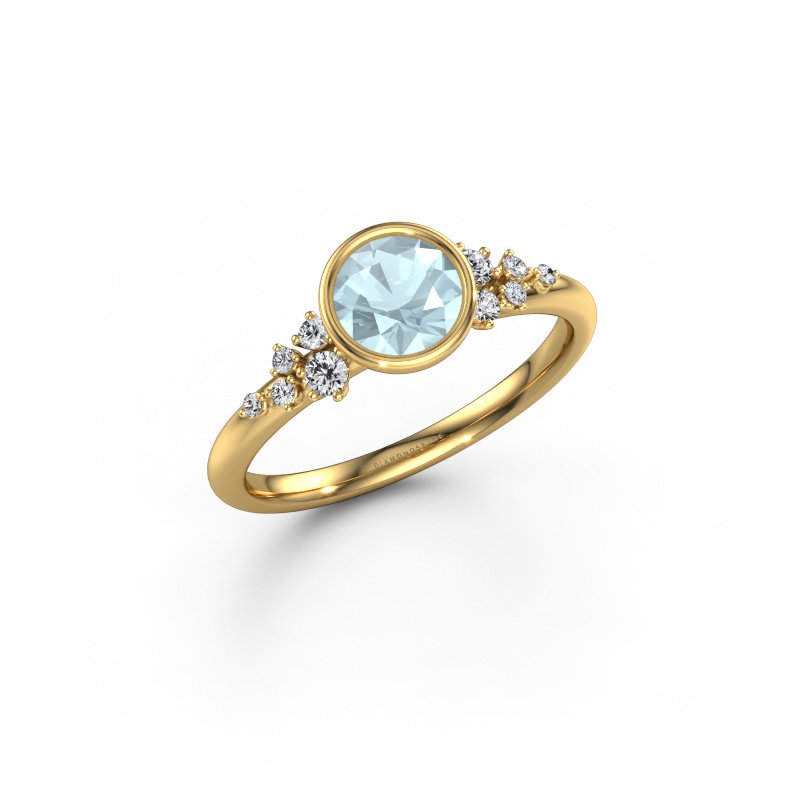 Bild von Verlobungsring Aliyah RND 585 Gold Aquamarin 5.7 mm