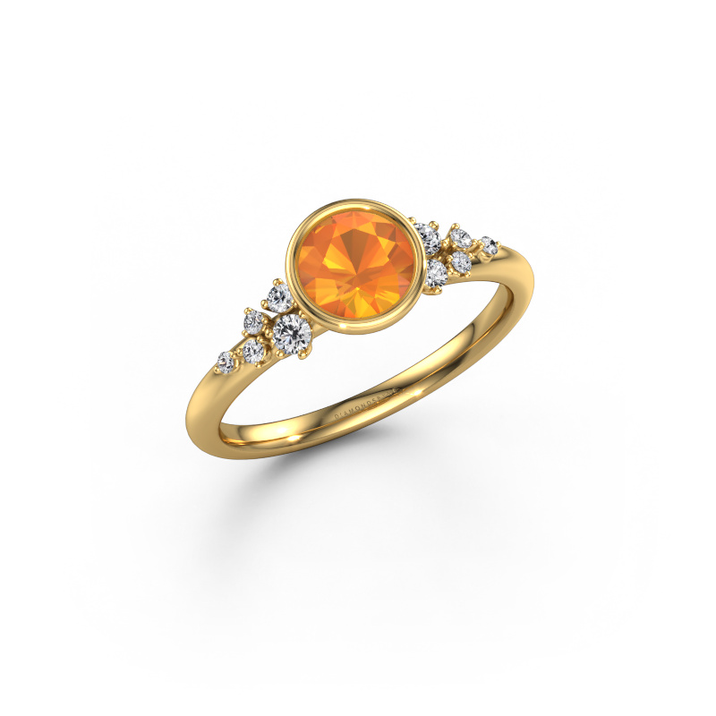 Afbeelding van Verlovingsring Aliyah RND 585 goud Citrien 5.7 mm