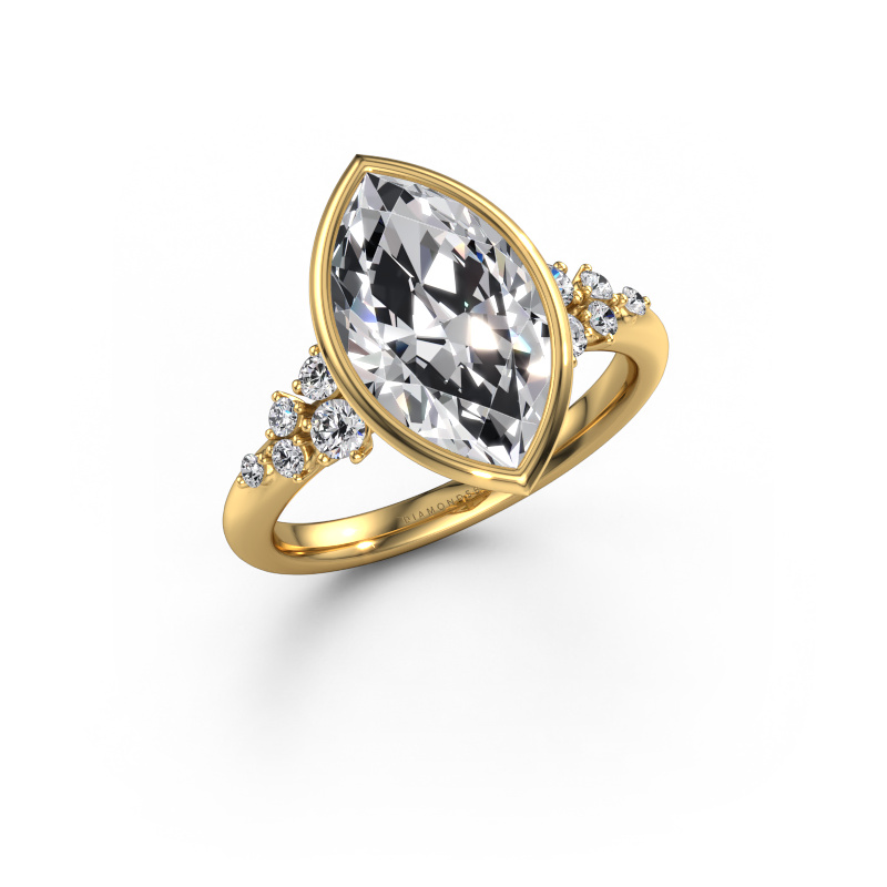 Image of Engagement ring Aliyah MRQ 585 gold Lab grown diamond 3.266 crt