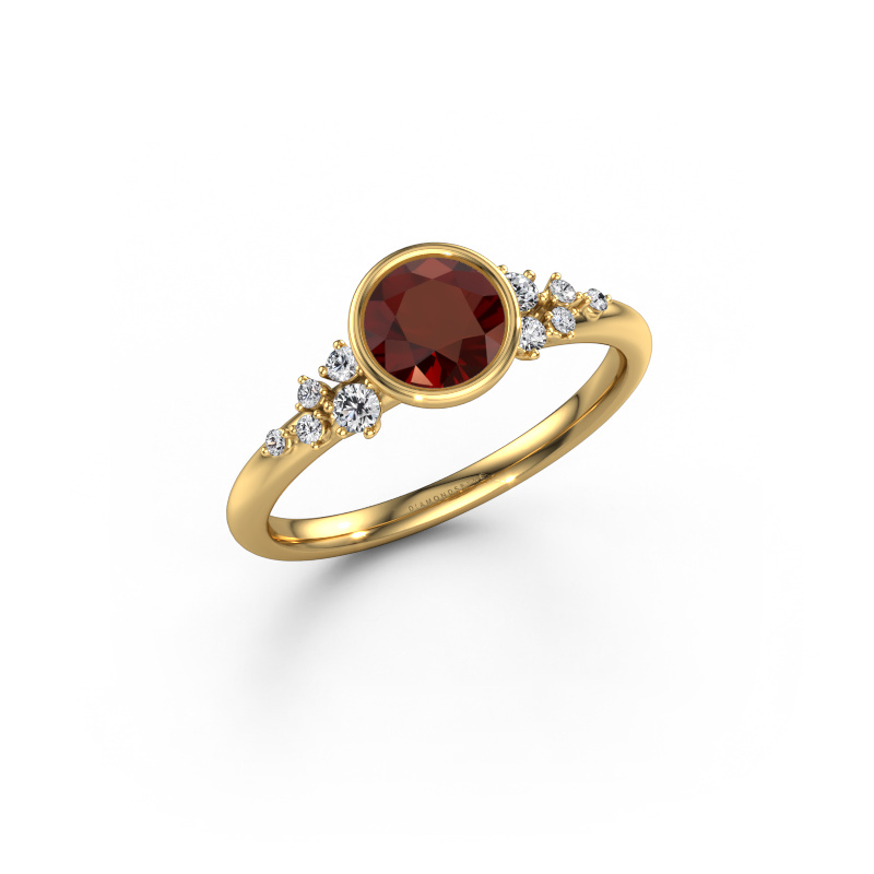 Image of Engagement ring Aliyah RND 585 gold Garnet 5.7 mm