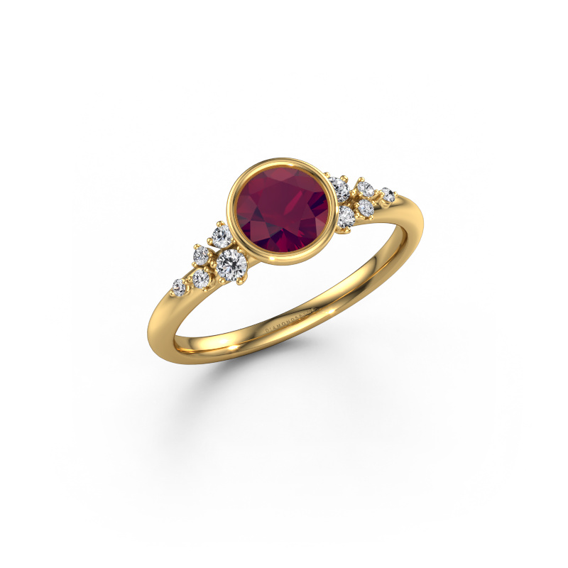 Bild von Verlobungsring Aliyah RND 585 Gold Rhodolit 5.7 mm