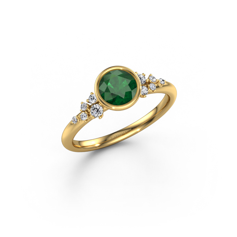 Bild von Verlobungsring Aliyah RND 585 Gold Smaragd 5.7 mm