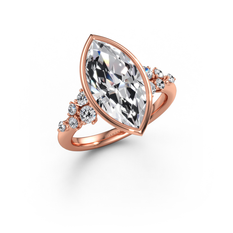Immagine di Anello di fidanzamento Aliyah MRQ 585 oro rosa Diamante lab grown 4.250 crt