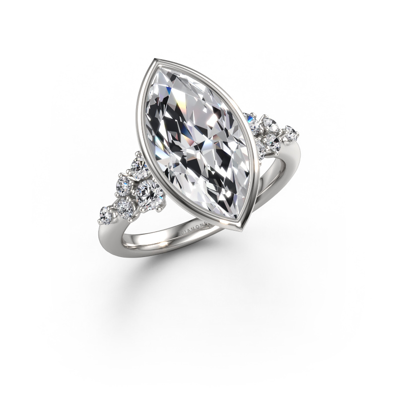 Image of Engagement ring Aliyah MRQ 585 white gold Lab grown diamond 4.250 crt