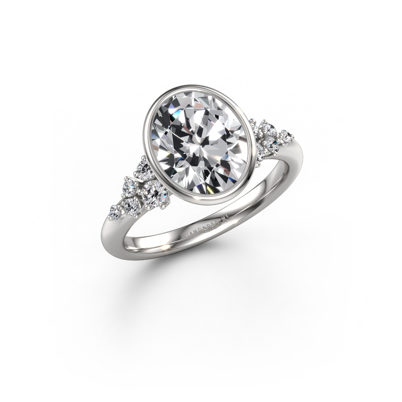 Bild von Verlobungsring Aliyah OVL 950 Platin Lab-grown Diamant 2.966 crt