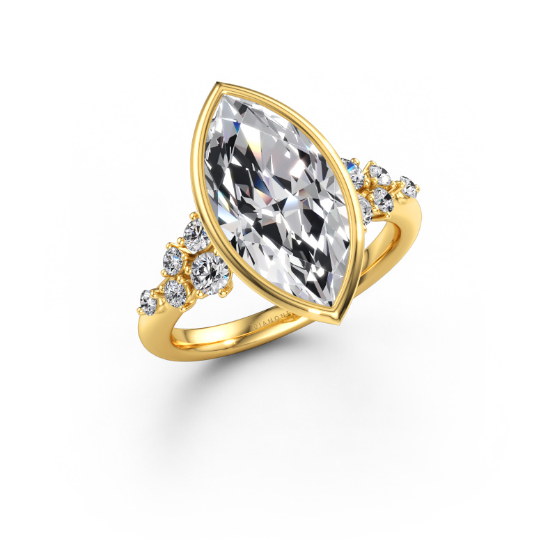 Bild av Förlovningsring Aliyah MRQ 585 gult guld Labbodlad diamant 4.250 crt