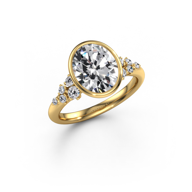 Image of Engagement ring Aliyah OVL 585 gold Lab grown diamond 2.966 crt